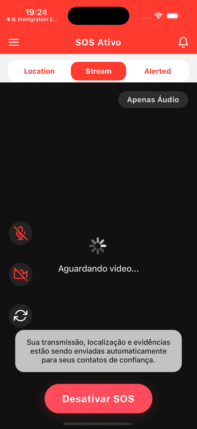 IE Emergency SOS Screen